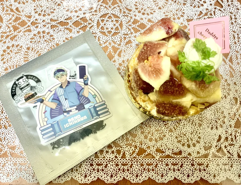 ダデイのチーズケーキのイチジクタルトとアップルティー